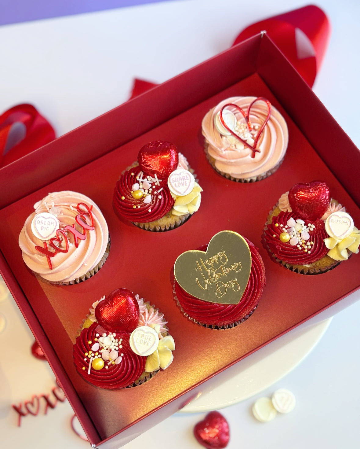 Valentines Cupcakes: Box of 6