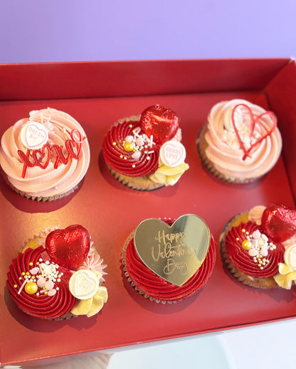 Valentines Cupcakes: Box of 6