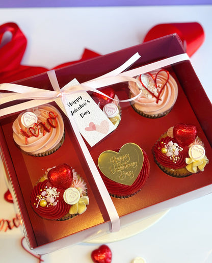 Valentines Cupcakes: Box of 6