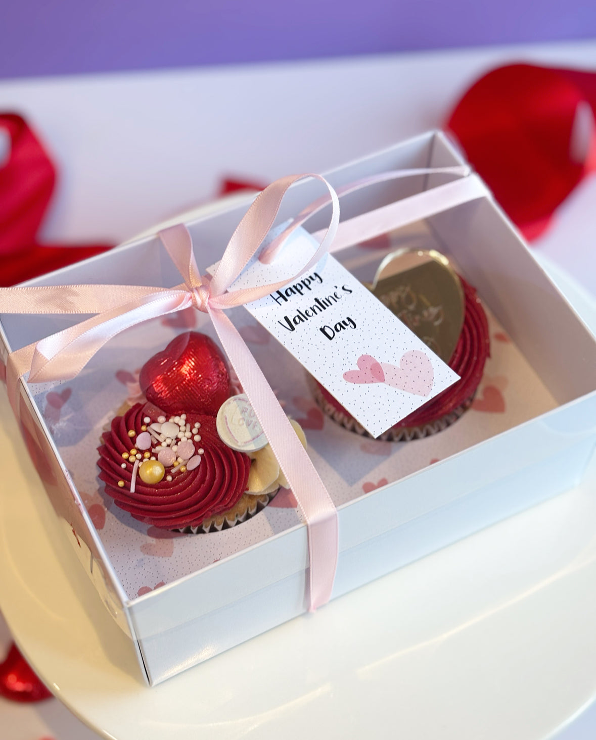 Valentines Cupcakes: Box of 2